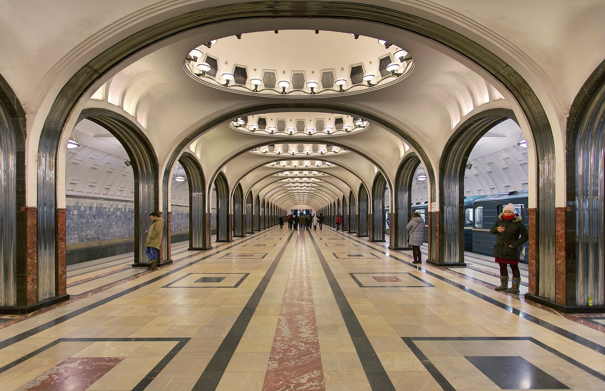 Mayakovskaya Metro Station, Moscow