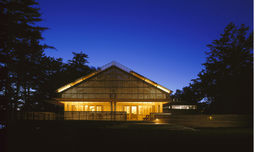 Early evening at Moorelands Camp Dining Hall, Lake Kawagama in Ontario