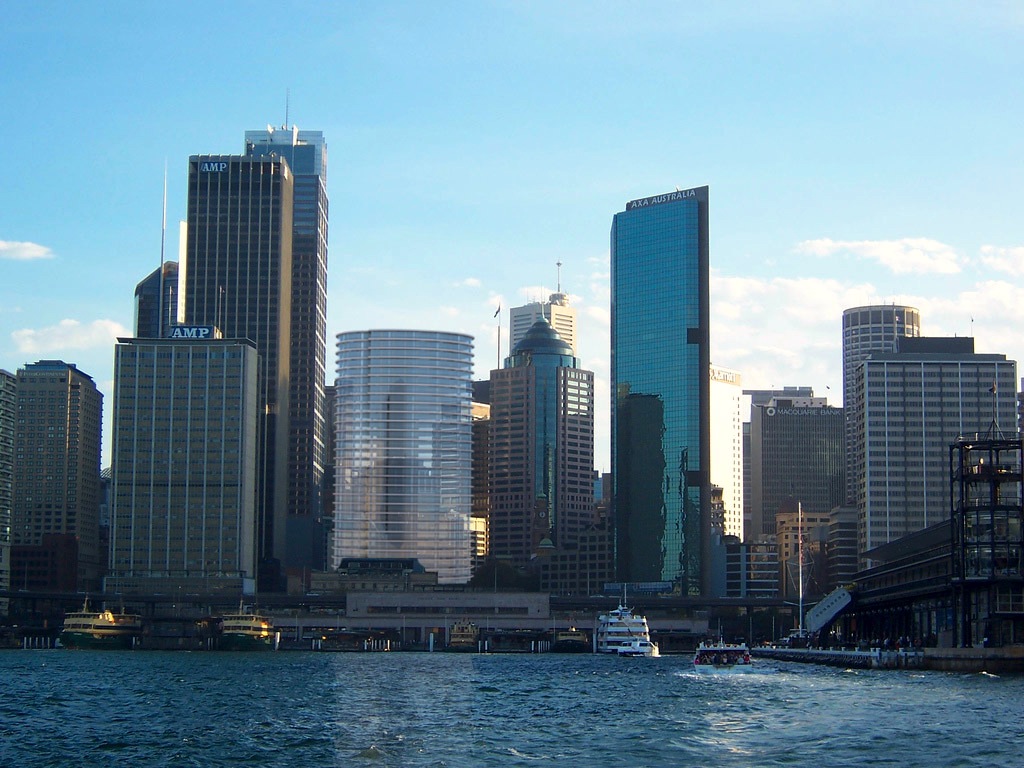 View from Sydney Harbour of the 1 Bligh Street Tower (render)